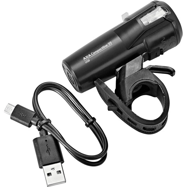 Axa Éclairage Vélo à Pile Compactline 35 USB Lampe LED Fonctionnant Sur Piles 2 Axa Éclairage Vélo à Pile Compactline 35 USB Lampe LED Fonctionnant Sur Piles – Image 2
