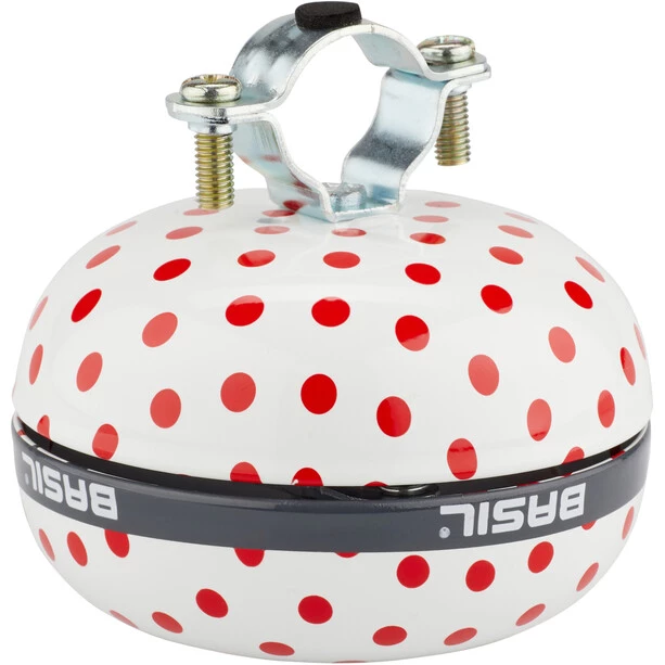 Basil Sonnettes Polkadot Sonnette De Vélo Ø80mm, Blanc/rouge 2 Basil Sonnettes Polkadot Sonnette De Vélo Ø80mm, Blanc/rouge – Image 2