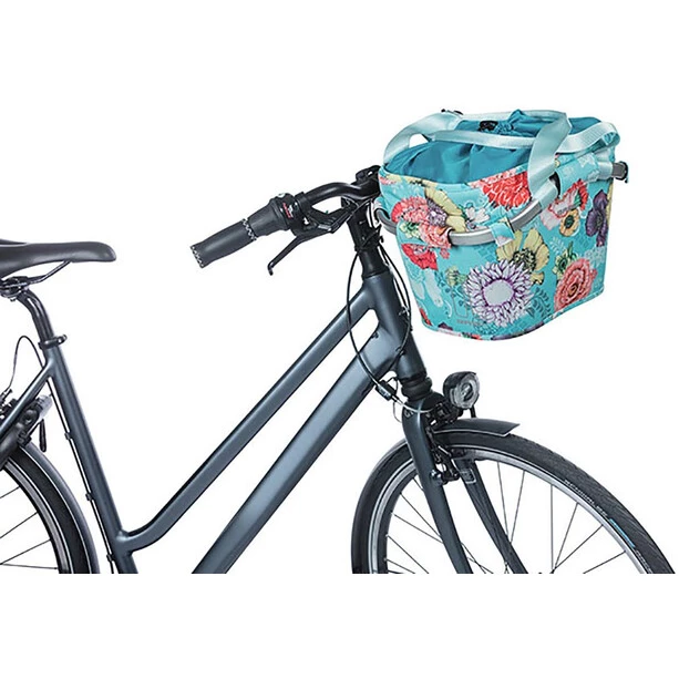 Basil Paniers Vélo Bloom Field Carry-All Panier Avant 15l Avec Plaque KF, Bleu/Multicolore 3 Basil Paniers Vélo Bloom Field Carry-All Panier Avant 15l Avec Plaque KF, Bleu/Multicolore – Image 3
