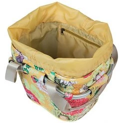 Basil Paniers Vélo Bloom Field Carry-All Panier Avant 15l Avec Plaque KF, Jaune/Multicolore
