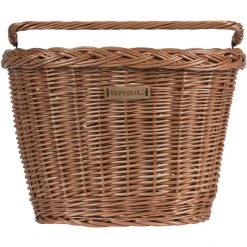 Basil Paniers Vélo Bremen Wicker KF Panier Pour Roue Avant, Marron