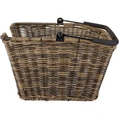 Basil Paniers Vélo Capri Rattan Look Panier Roue Avant/arrière, Marron