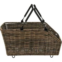 Basil Paniers Vélo Cento Rattan Look Multi System Panier Pour Roue Arrière, Marron