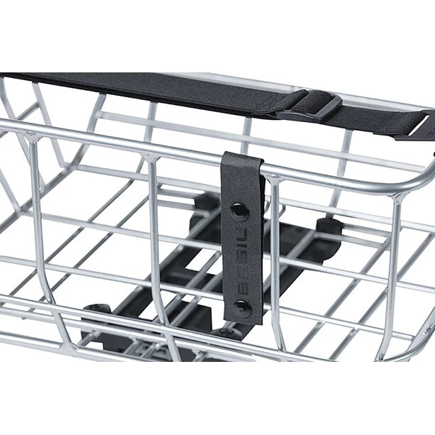 Basil Paniers Vélo Portland Panier Arrière 25l Avec Plaque MIK, Argent 2 Basil Paniers Vélo Portland Panier Arrière 25l Avec Plaque MIK, Argent – Image 2