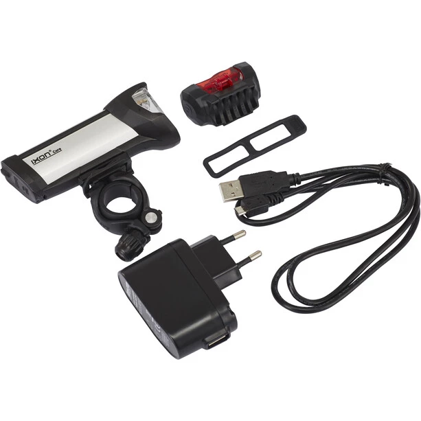 Busch-mueller Éclairage Vélo à Pile IXON Core/IXXI Kit D’éclairages, Argent 1 Busch-mueller Éclairage Vélo à Pile IXON Core/IXXI Kit D’éclairages, Argent