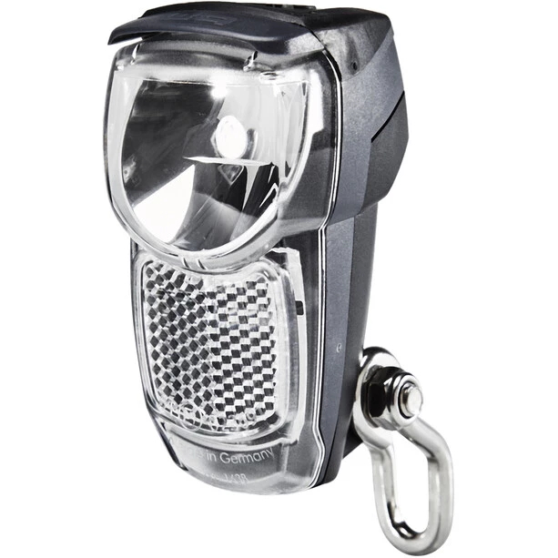 Busch-mueller Éclairage Vélo à Pile Lumotec IQ Eyro Batterie Pour Lumière Avant Montage Sur La Fourche, Noir/argent 1 Busch-mueller Éclairage Vélo à Pile Lumotec IQ Eyro Batterie Pour Lumière Avant Montage Sur La Fourche, Noir/argent