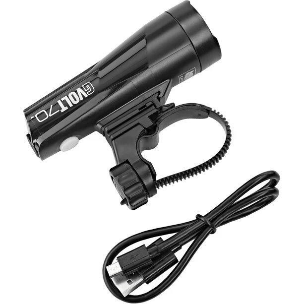 Cateye Éclairage Vélo à Pile GVolt 70.1 Lumière Avant, Noir 2 Cateye Éclairage Vélo à Pile GVolt 70.1 Lumière Avant, Noir – Image 2