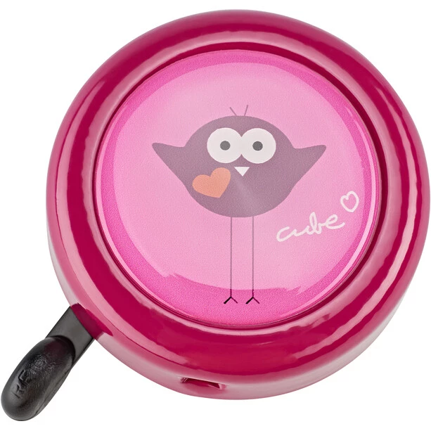 Cube Sonnettes Friends Sonnette De Vélo, Rouge/rose 1 Cube Sonnettes Friends Sonnette De Vélo, Rouge/rose