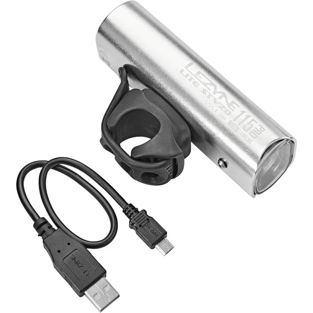 Lezyne Éclairage Vélo à Pile Lite Drive Pro 115 Éclairage LED Avant, Argent/noir 3 Lezyne Éclairage Vélo à Pile Lite Drive Pro 115 Éclairage LED Avant, Argent/noir – Image 3