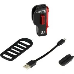 Lezyne Éclairage Vélo à Pile Strip Alert Feu Arrière, Rouge