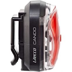 Litecco Éclairage Vélo à Pile Cando USB Éclairage Arrière USB, Noir/rouge