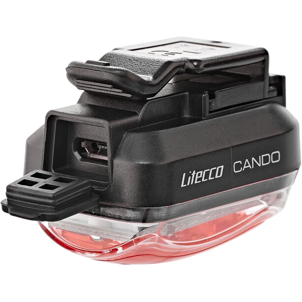 Litecco Éclairage Vélo à Pile Cando USB Éclairage Arrière USB, Noir/rouge 2 Litecco Éclairage Vélo à Pile Cando USB Éclairage Arrière USB, Noir/rouge – Image 2
