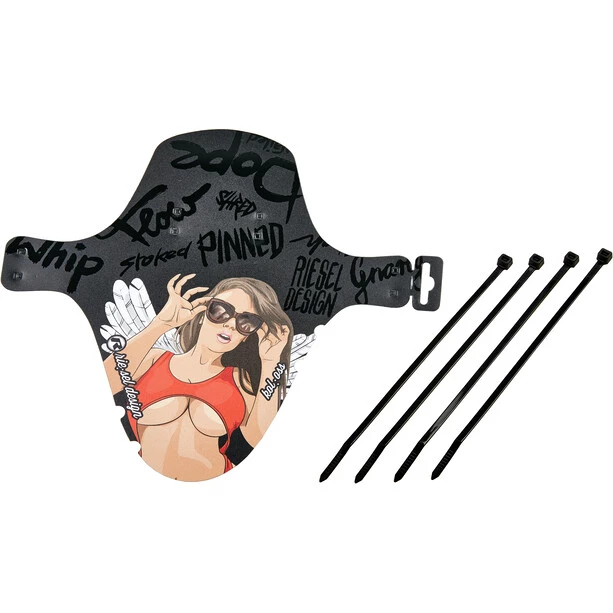 Riesel-design Garde-boue Kol:oss Pare-boue Avant 26-29", Noir/Multicolore 1 Riesel-design Garde-boue Kol:oss Pare-boue Avant 26-29", Noir/Multicolore