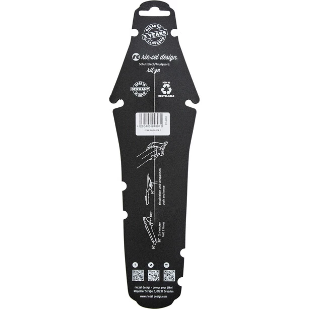 Riesel-design Rit:ze Garde-boue Arrière, Noir 2 Riesel-design Rit:ze Garde-boue Arrière, Noir – Image 2