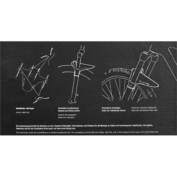 Riesel-design Garde-boue Schlamm:PE Pare-boue Avant 26-29", Bleu/noir 2 Riesel-design Garde-boue Schlamm:PE Pare-boue Avant 26-29", Bleu/noir – Image 2