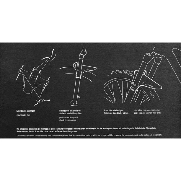 Riesel-design Garde-boue Schlamm:PE Pare-boue Avant 26-29", Noir/rouge 2 Riesel-design Garde-boue Schlamm:PE Pare-boue Avant 26-29", Noir/rouge – Image 2