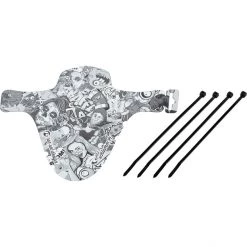 Riesel-design Garde-boue Schlamm:PE Pare-boue Avant 26-29", Gris/blanc