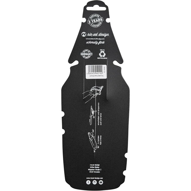 Riesel-design Schmutz:fink Garde-boue Arrière À Partir De 16" Enfant, Noir 2 Riesel-design Schmutz:fink Garde-boue Arrière À Partir De 16" Enfant, Noir – Image 2