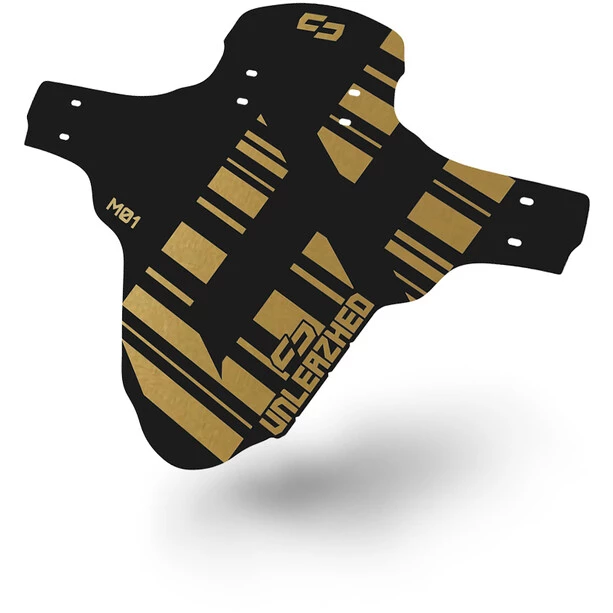 Unleazhed Unsplash M01 Garde-boue Avant 26-29" Avec 4 Attaches Câbles Rilsan, Or/noir 1 Unleazhed Unsplash M01 Garde-boue Avant 26-29" Avec 4 Attaches Câbles Rilsan, Or/noir