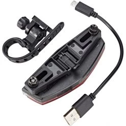 Xlc Éclairage Vélo à Pile Porte-bagages Jeu De Lampes LED Fonctionnant Sur Piles Réflecteurs Inclus Avec Prise USB